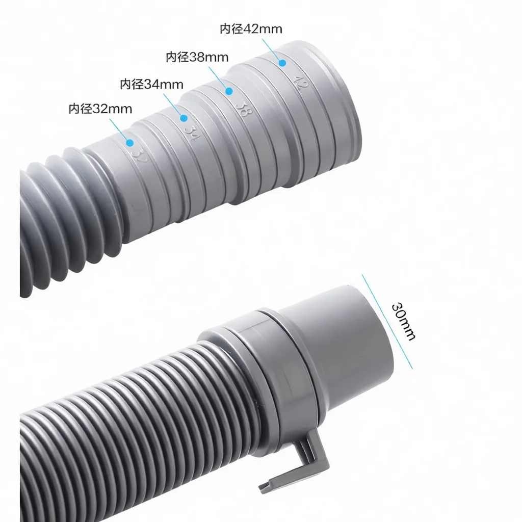 Extendable Washing Machine Drain Hose Universal Flexible EVA Pipe For Front Load Washer Anti Odor Sewer Connector Fitting