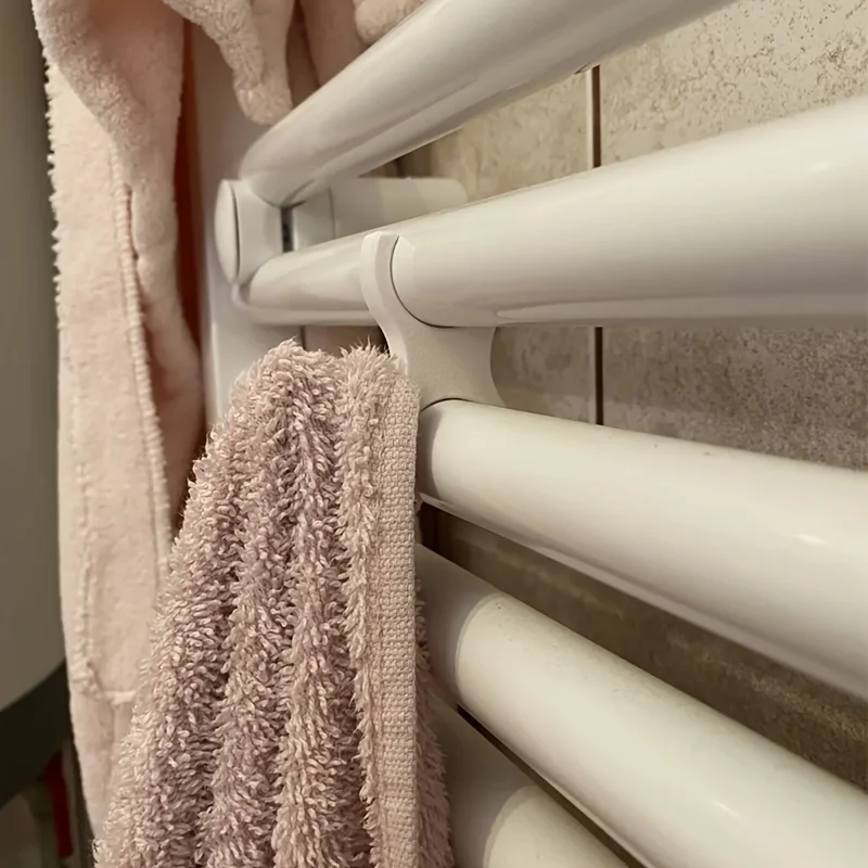 8/4 Piece Set of Radiator Heating Ladder-Style Fixing Hooks, Compatible with Most Radiators, Simple Snap-On Accessories, Multifunctional Hooks view 3