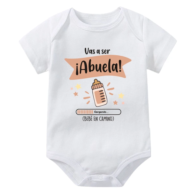 You're Going To Be A Grandpa Grandma Baby on The Way Printed Newborn Romper Pregnancy Announcement Clothes Baby Reveal Bodysuit