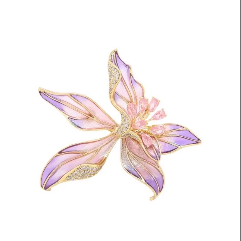 

New French brooch, iris high-end exquisite suit pin accessories