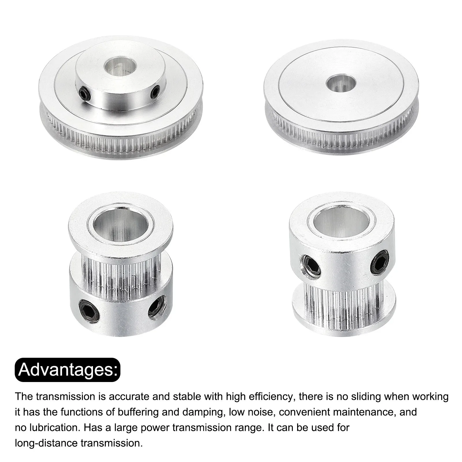 Timing Pulley 20&80 Teeth 8mm&10mm Bore Wheel With Belt And Wrench Synchronous Belt Pulley For 3D Printers/engraving Machines view 4