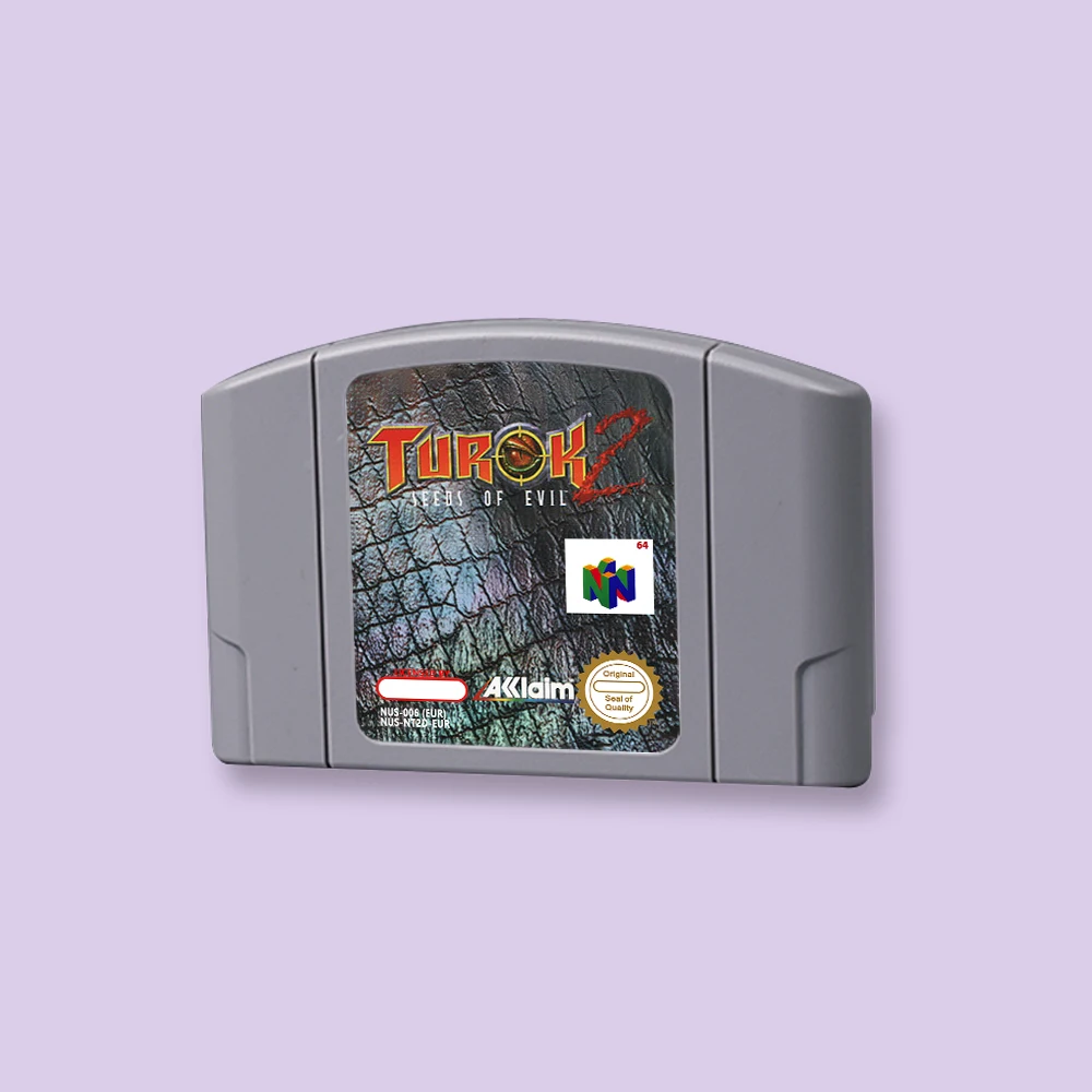 for Turok 2 - Seeds of Evil   64bit  game card for EUR PAL version N64 video game console English language