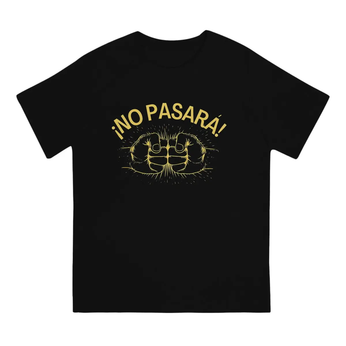 Support Poster Men TShirt No Pasaran Crewneck Tops Fabric T Shirt Humor Top Quality Birthday Gifts