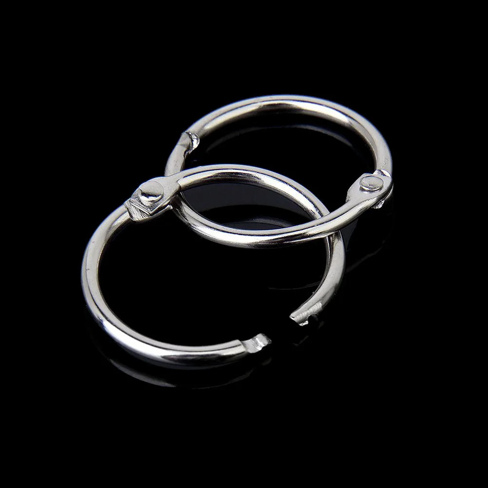 10 Stück silberne bewegliche Schnallenringe, 65 mm, vernickeltes Metall für Sammelalben, Alben, Kalender, Notizbücher, bewegliche Ringe