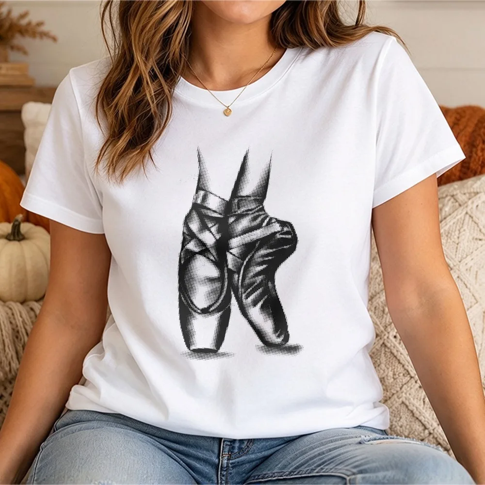 Ballerina Ballet Shoes Shirt Cool Toe Dance T-Shirt Gift T-Shirt Trendy Ballet Streetwear Top Retro Art Dance Graphic T Shirt