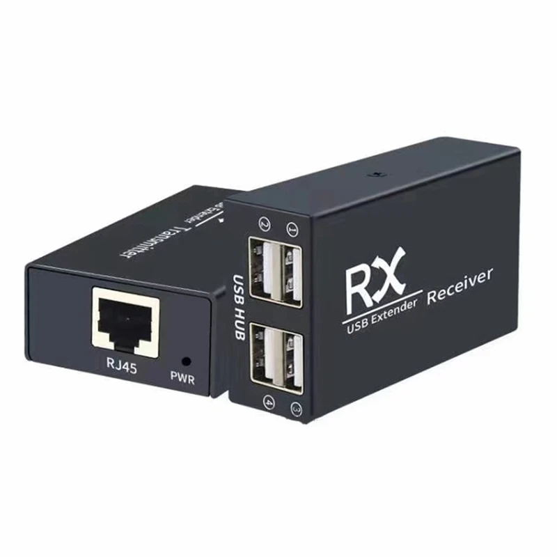 Extensor de concentrador USB 2,0 de 4 puertos, 120M, sobre RJ45, Ethernet, USB, UTP, transmisor de extensión