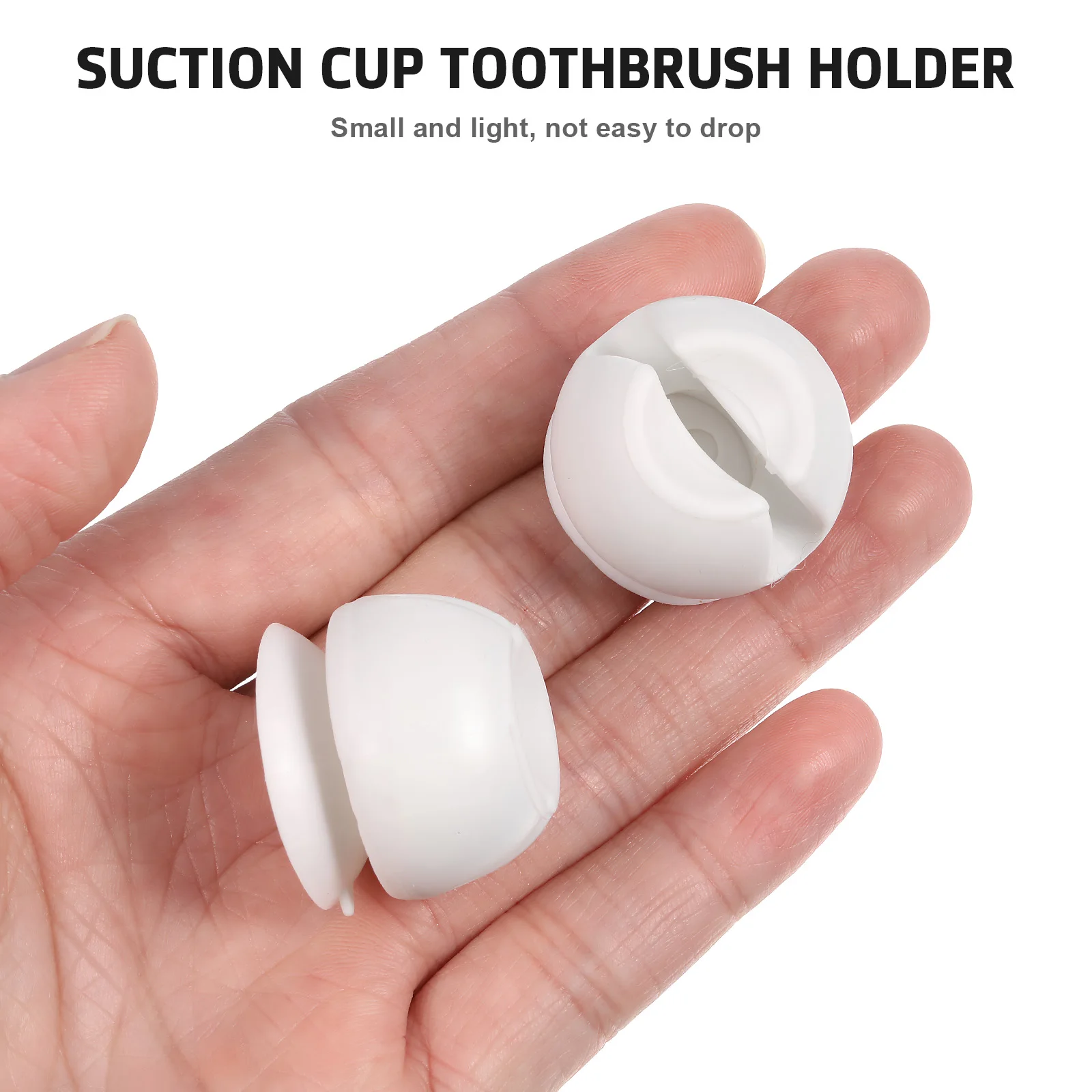 

6 pcs Toothbrush Holder Tooth Brush Holders Sturdy Toothbrush Holders Plastic Mirror Bathroom Shower Storage Rack
