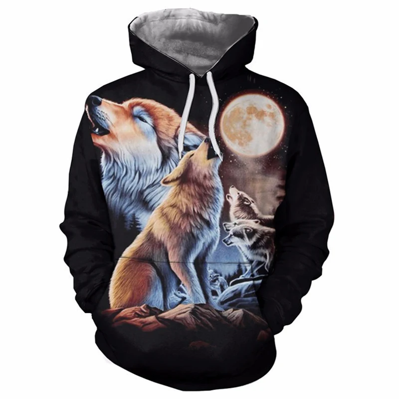 Hoodies Sweatshirts Snow wolf 3D Printed Hoodie Streetwear Hoodies Casual Animal Popular Personalize Sportswear Clothing Tops