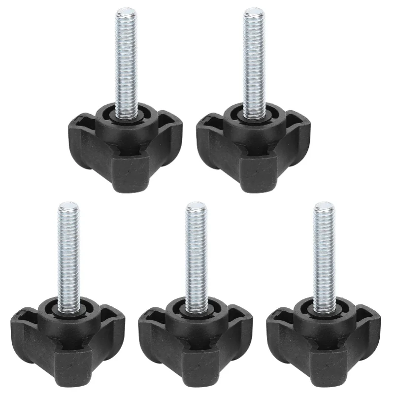 

5pcs M6-30mm Thumb Screw Hand Grip Triangle Head Hand Clamping Nuts Knob