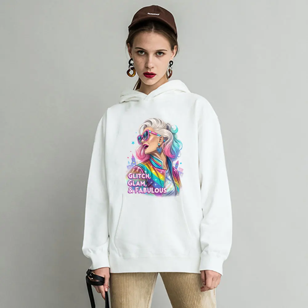 Fashion Grandma Iron-on Transfer For Clothing DIY A-Level Washable T-shirts Thermal Stickers Beautiful Old Women Patches