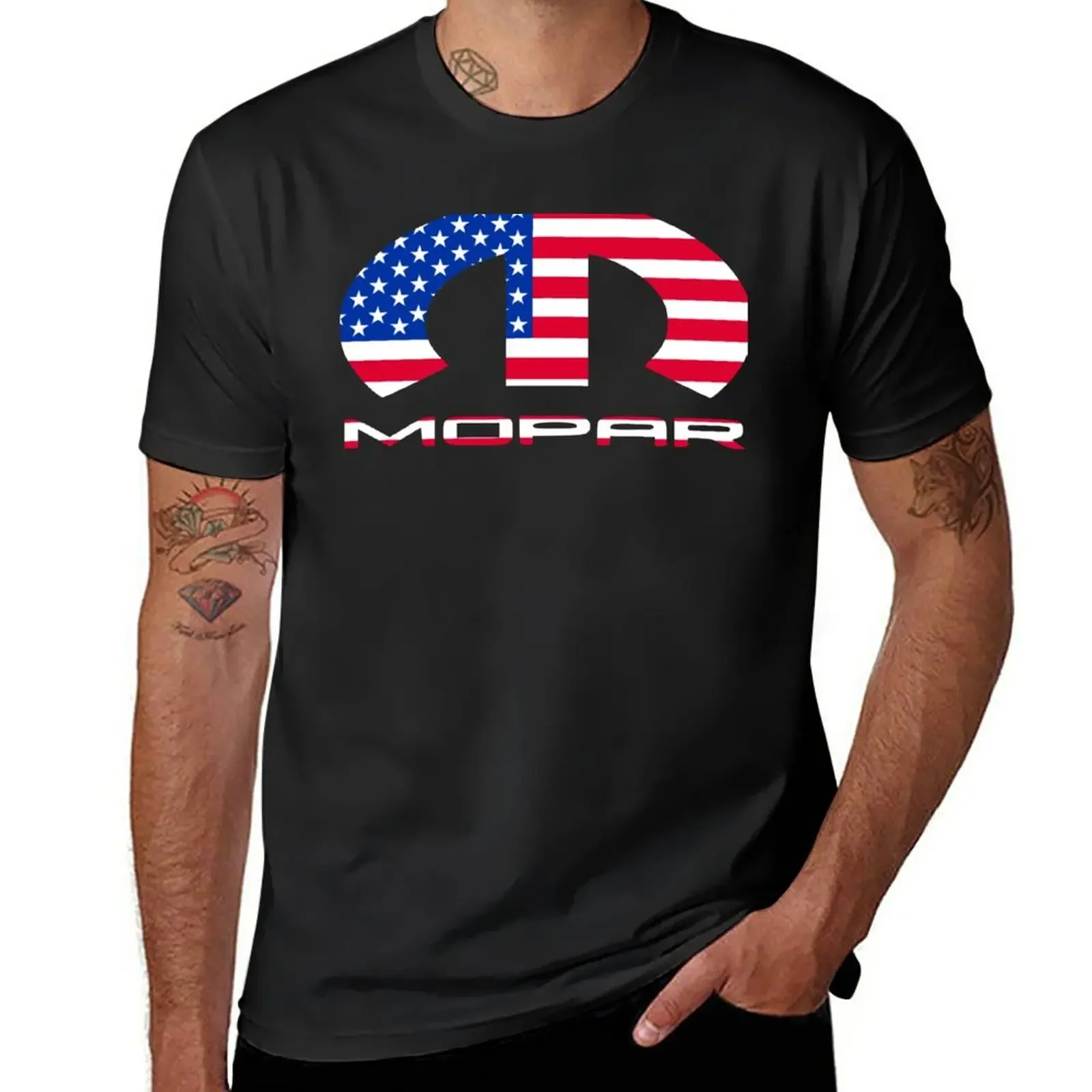 MOPAR.USA.FLAG T-Shirt oversizeds kawaii clothes anime mens t shirts casual stylish