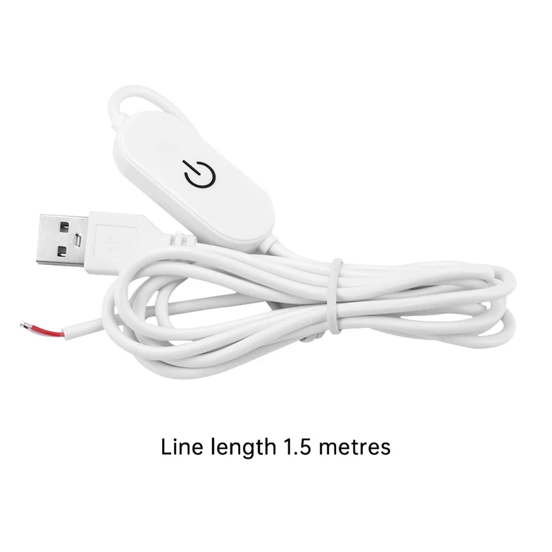 DC5V/DC12-24V 2A USB Touch Dimming Switch Cable 1.5M  Dimmer Controller for Single Channel LED Strip Lights 1.5M
