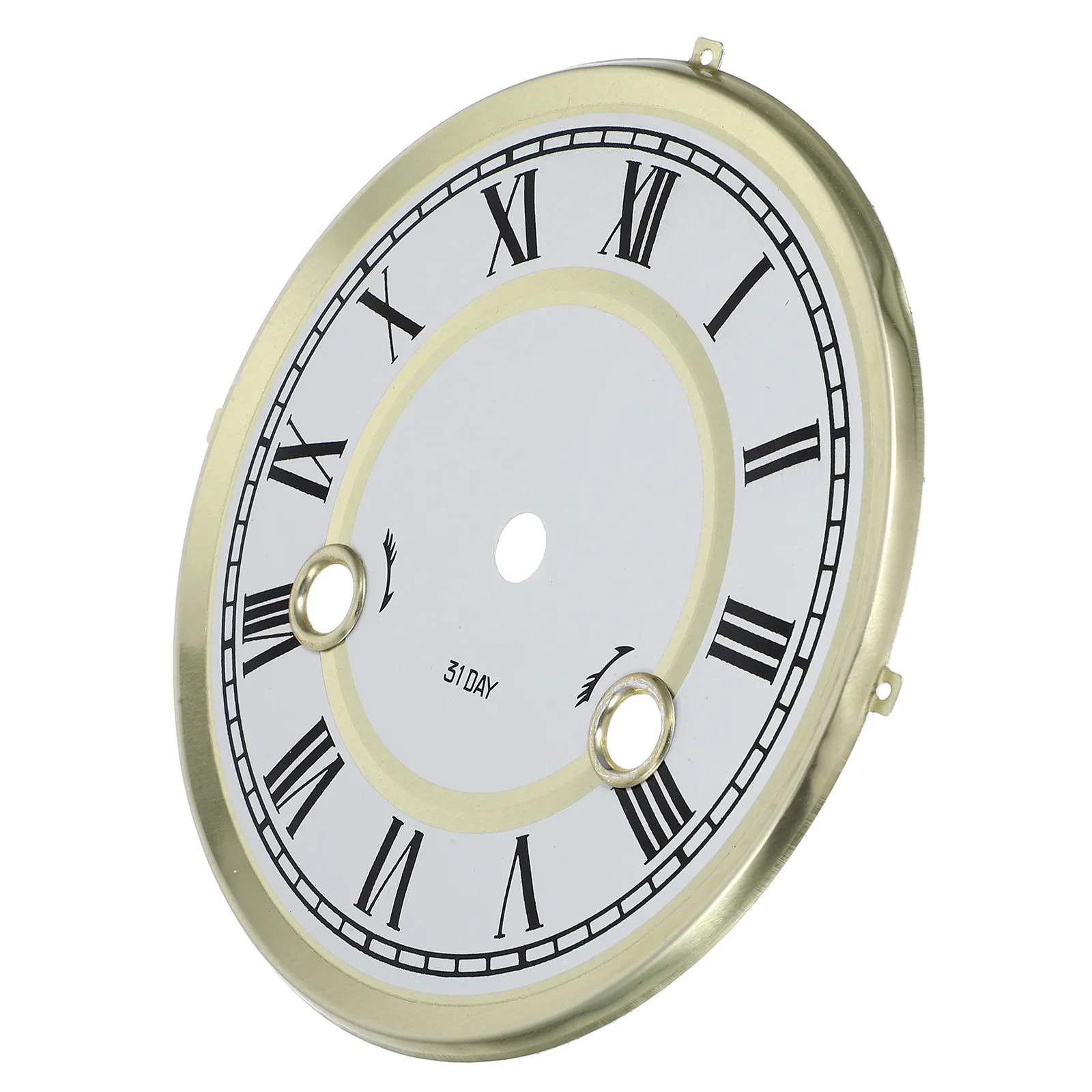 Wall Clock Dial Face Replacement Aluminum Roman Numeral Clock Face DIY Mechanism Repair Accessory
