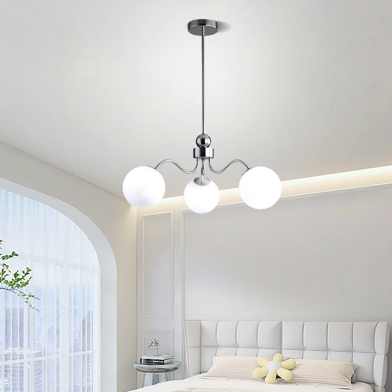 Moderne LED Kronleuchter Lichter Nordic Milch Weiß Ball Decke Kronleuchter für Wohnzimmer Schlafzimmer Halle Innen Küche Beleuchtung Lampe