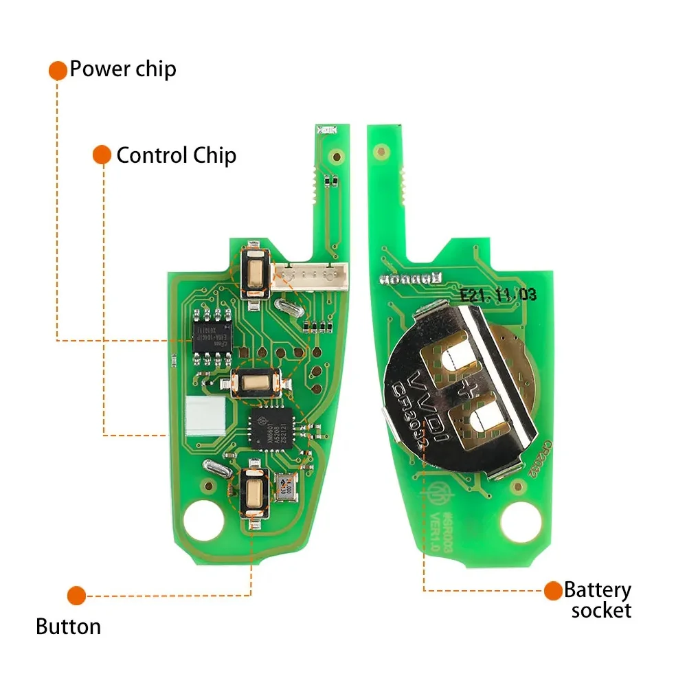 5pcs/lot xhorse Universal VVDI2 XKA600EN Remote Key XK Series 3 Buttons for Audi A6L Q7 Style