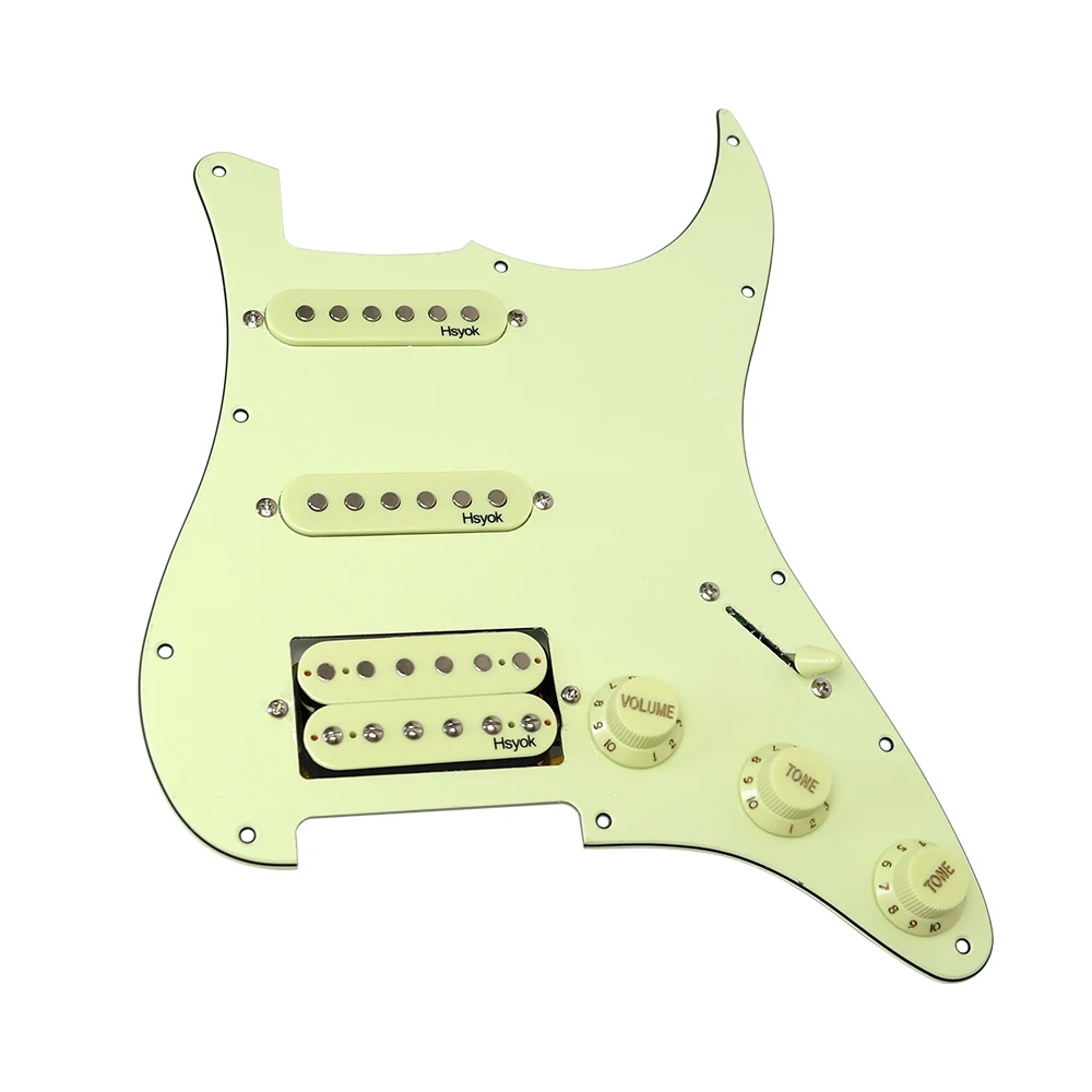 لوحة خدش بيكجوارد مكونة من 3 طبقات SSH ملف واحد و1 لاقط ملف مزدوج مع مفتاح سحب دفع 2T1V لاقط جيتار #6