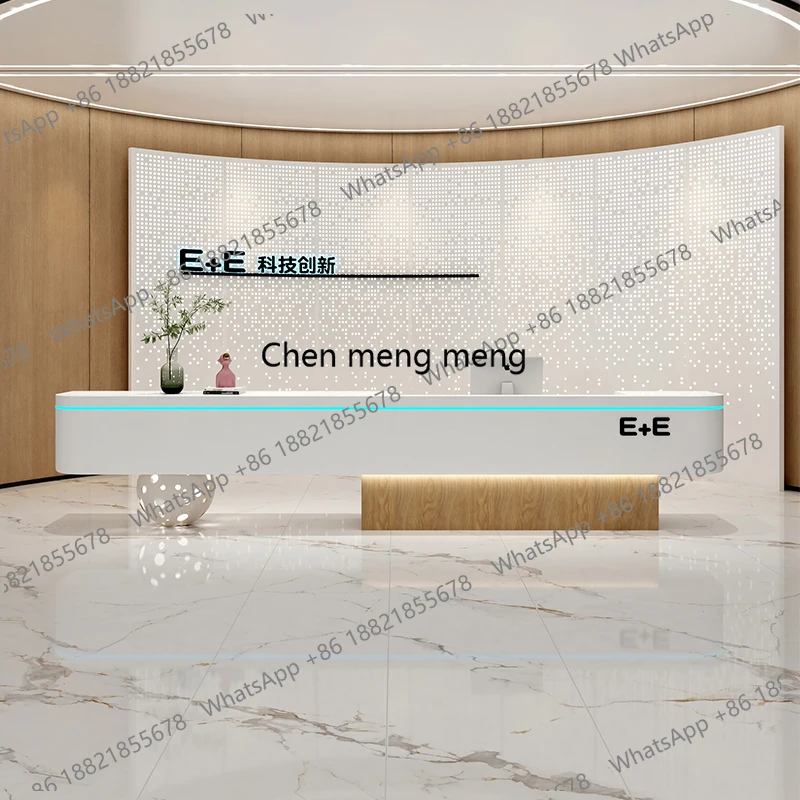 مكتب استقبال فندق الشركة تكنولوجيا التجميل الطبية الحديثة بسيطة صالون تجميل اليوغا استوديو بار صفحة الخروج #2