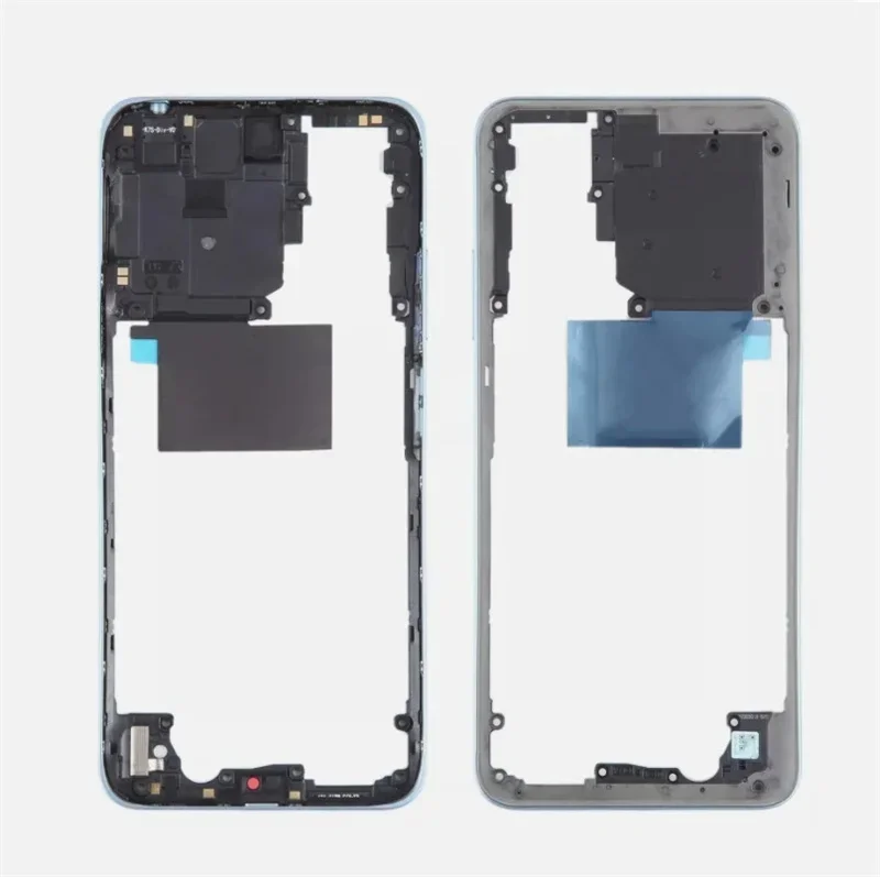 Middle Frame Housing For Xiaomi Redmi Note 12S Middle Frame Bezel Holder Cover With Side Buttons Parts