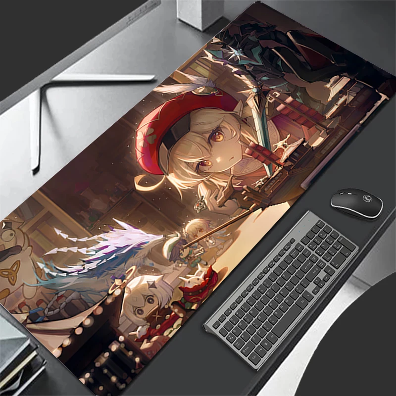 Mousepad Computer Gaming Accessories HD Keyboard Pad Office PC Rubber Mouse Pad Decoracion Desk G-genshin Impact Klee Mouse Mat