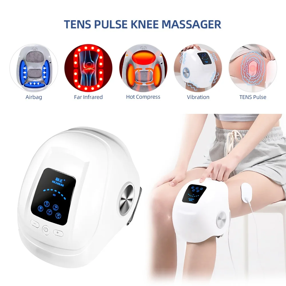 5-IN-1 TENS Pulse Knee Massager Electric Heating Knee Massager Airbag&Vibration Infrared Joint Pads Physiotherapy Instrument