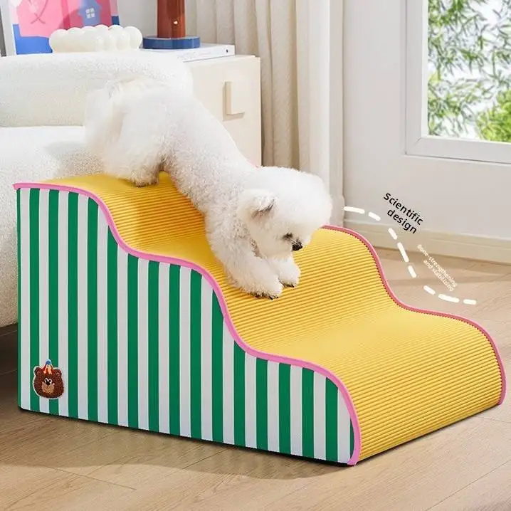 Pet Dog Stairs Steps Small Elderly Dog Bed Sofa Ladder Removable Slope Ramp Puppy Up Down Access Steps