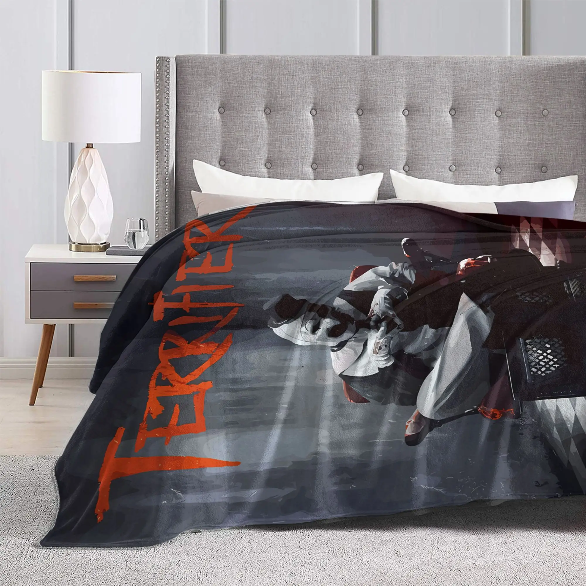 Terrifier Movie Blanket Quality Soft  Throw Blanket Spring Kids Adult Couch Chair Sofa Bed Funny Bedspread