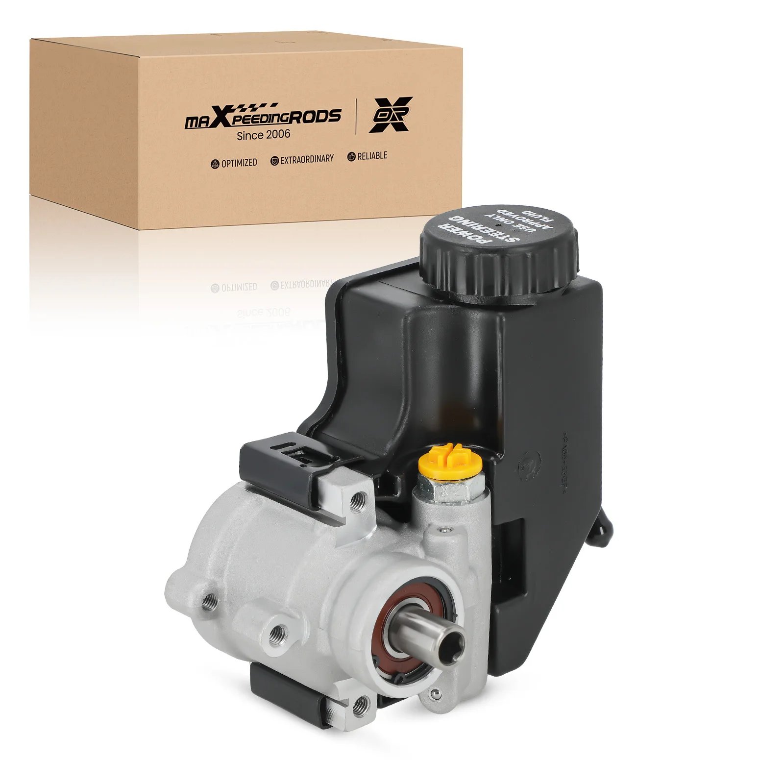 Aluminum Power Steering Pump w/ Reservoir for GM Type II 902102-R AN6 Fitting