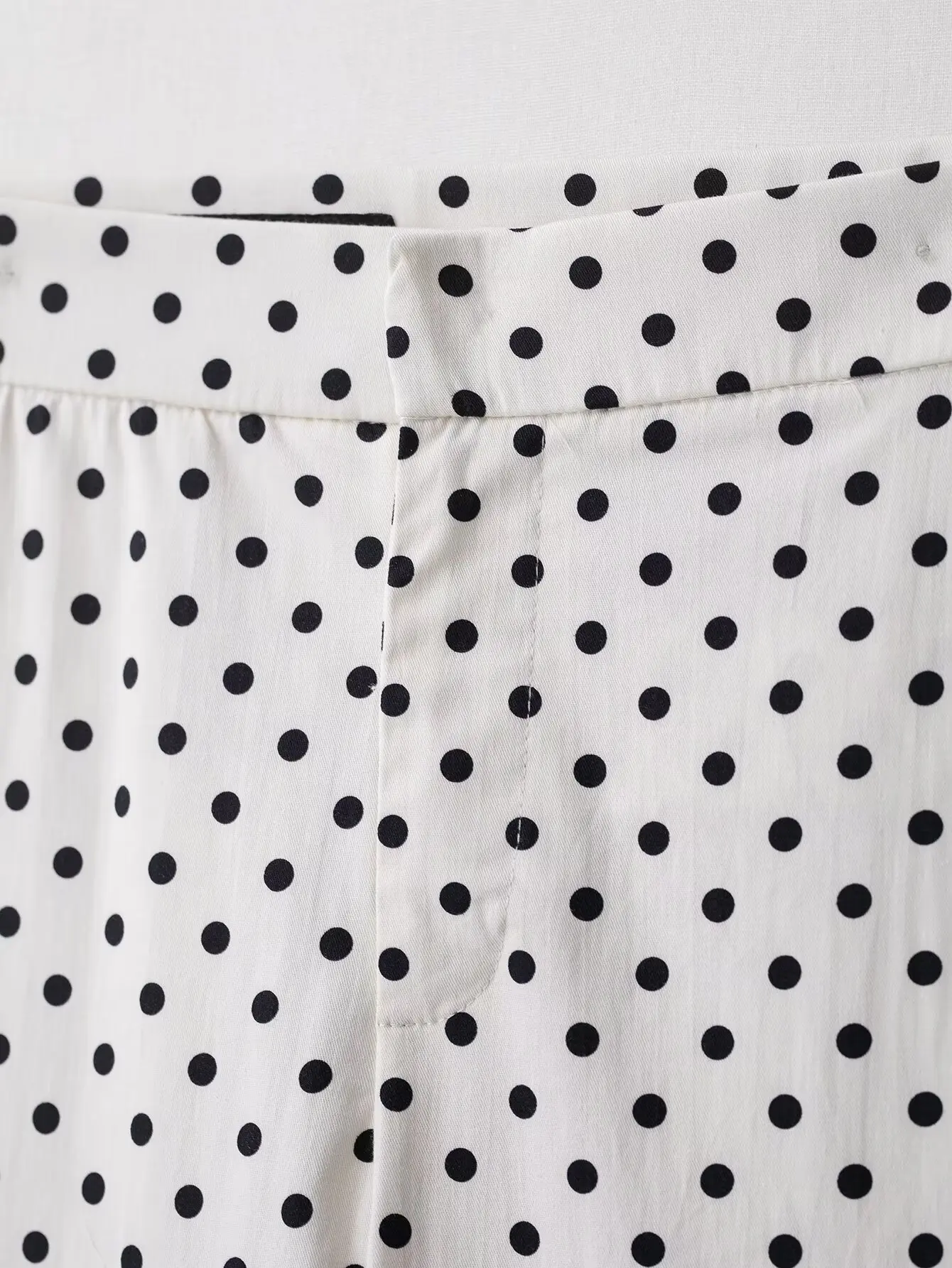 กางเกงขายาวทรงกระบอกลายจุดสำหรับผู้หญิง สไตล์เรโทร เอวสูง เหมาะสำหรับฤดูใบไม้ร่วง ใส่ลำลอง ไปเที่ยวทะเล หรือไปงานปาร์ตี้