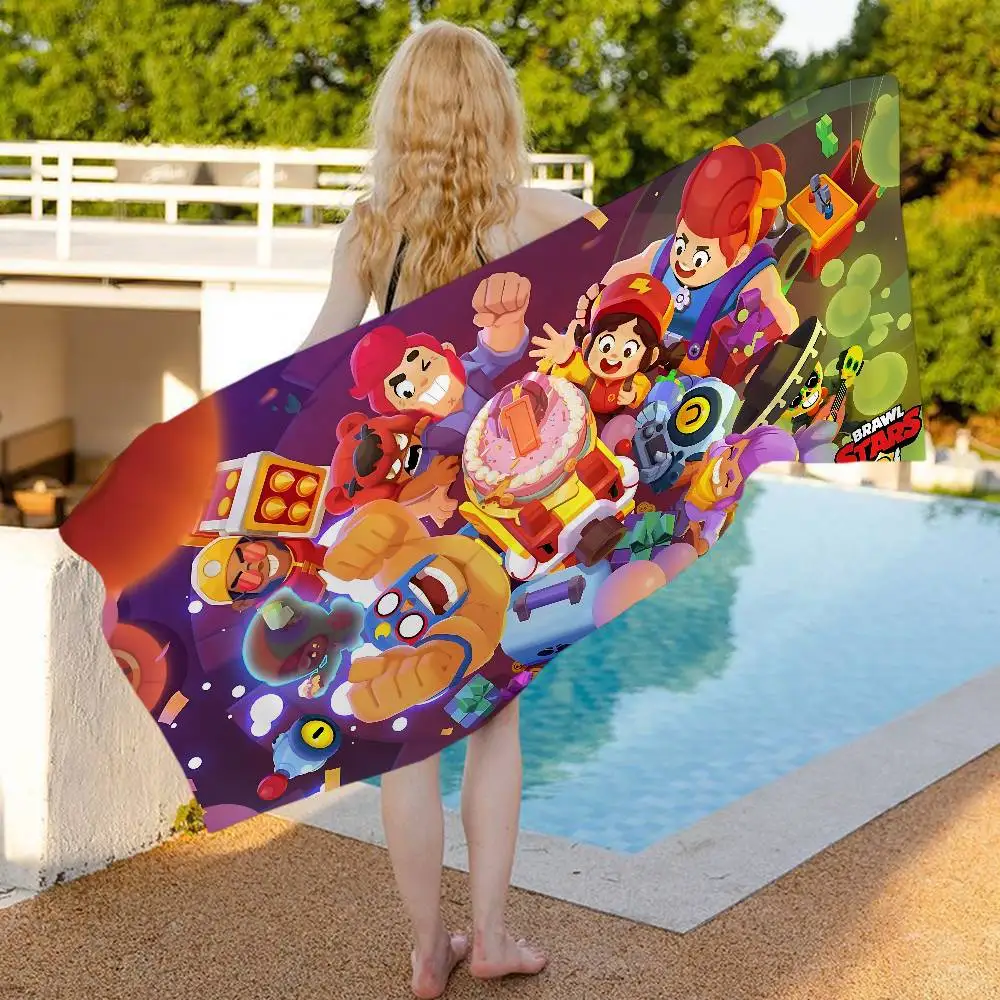 Strategy game B-BRAWL STARS Big Microfiber Beach Towels Quick Dry Towel Sand Beach Towels Pool Towel for Travel Swim Pool Yoga
