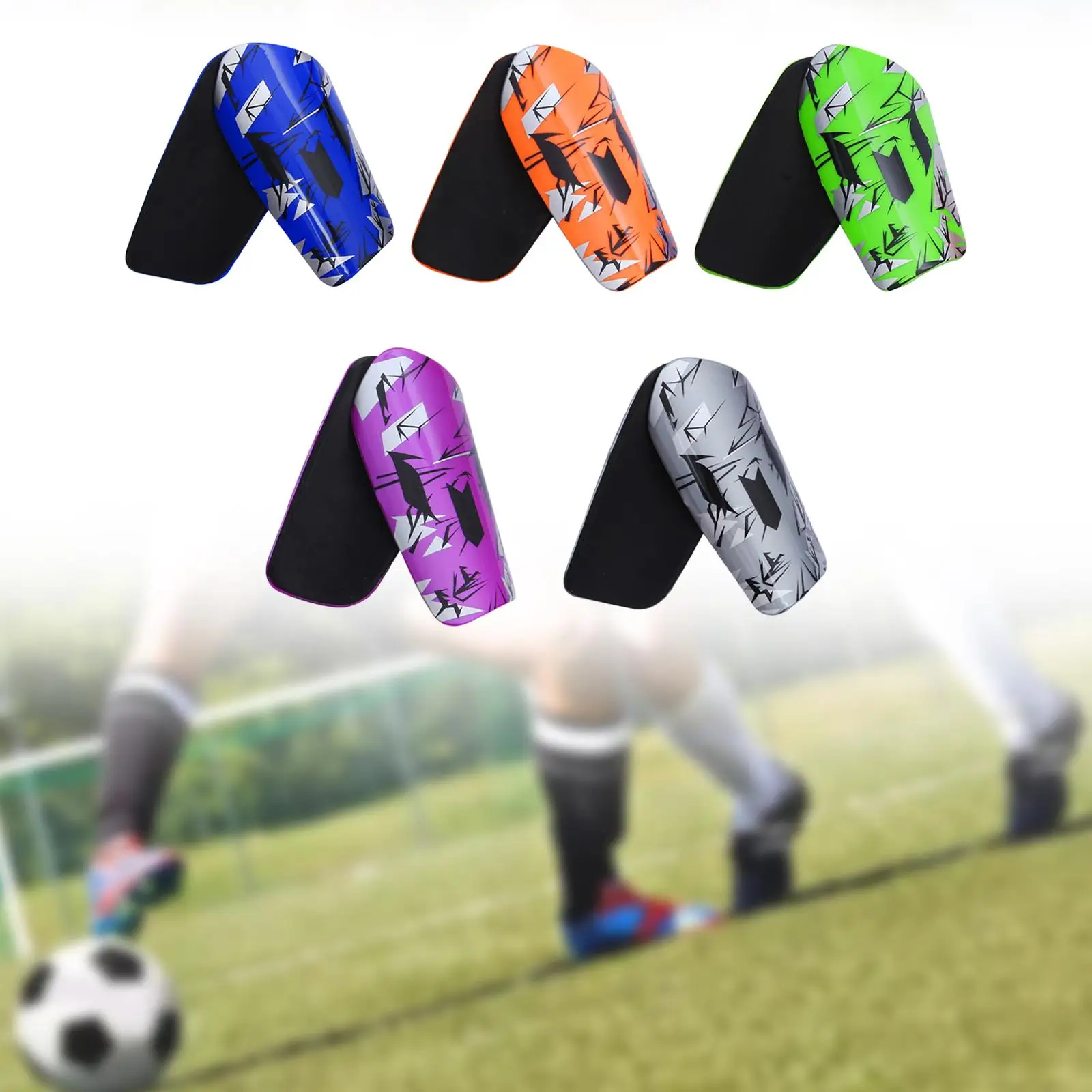 

2Pcs Soccer Shin Guards Calf Protective Board Cushion Lightweight Breathable