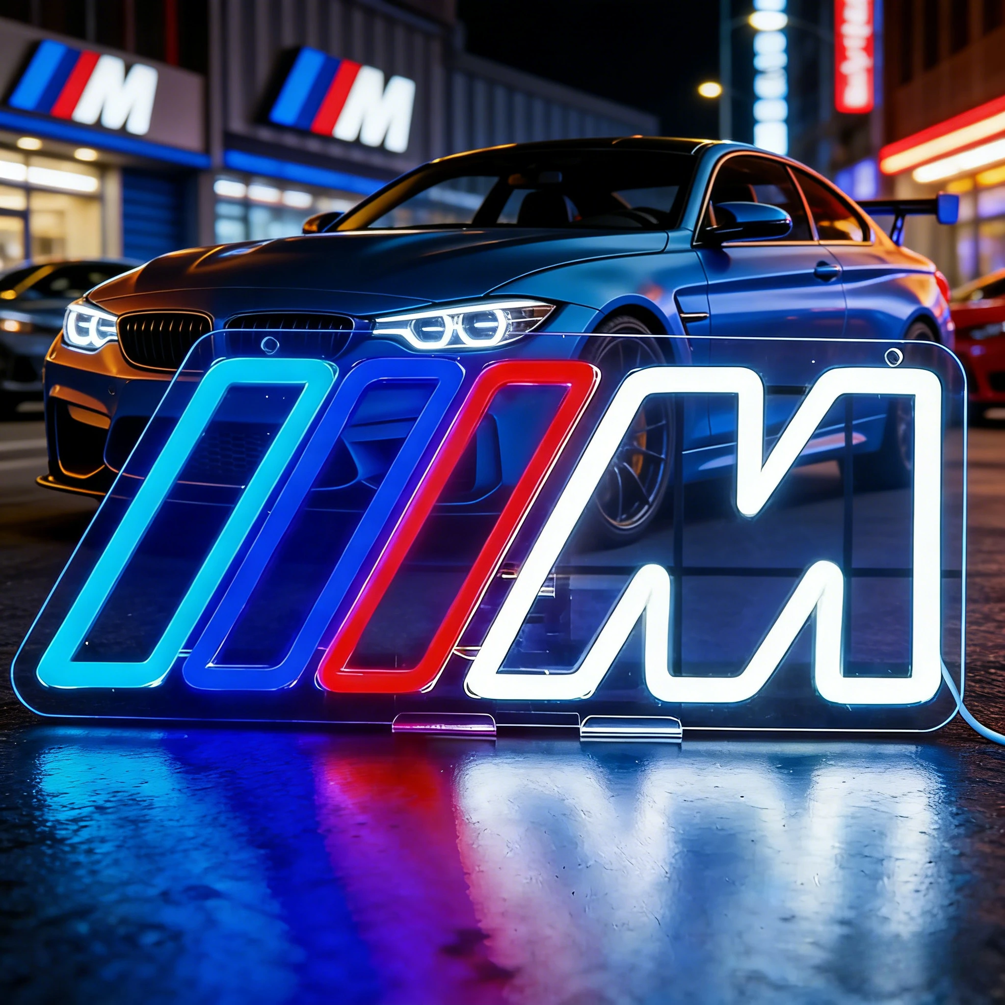 Raceauto Neonbord USB Dimbare Neonverlichting voor Huis Kantoor Bar Café Garage Decoratie Verjaardag Feest Cadeau Kunst Wanddecoratie Cadeau