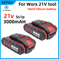 21V 3000mAh Rechargeable Lithium Ion Battery For Worx 21V 36VF 48VF 88VF Cordless Screwdriver Power Tools Replacement Battery