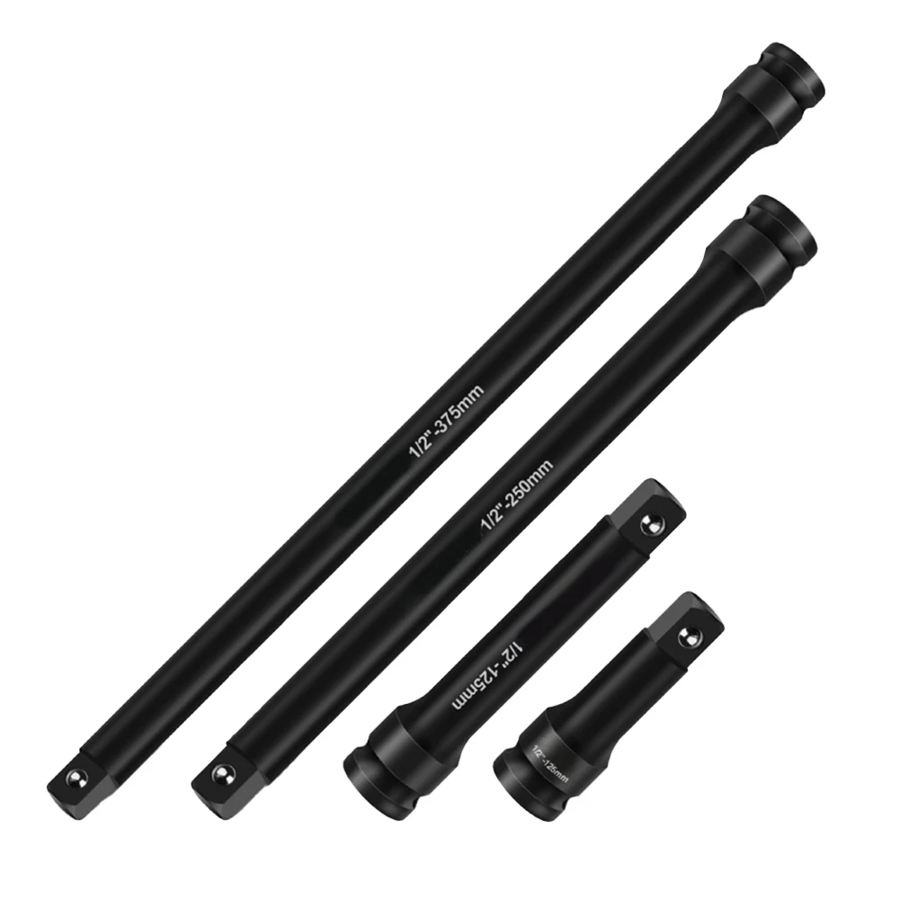 3/5/10/15inch Extension Bar For Impact Driver Socket Wrench Auto Repair Tool Chrome Vanadium Steel 1/2 Inch Drive Black