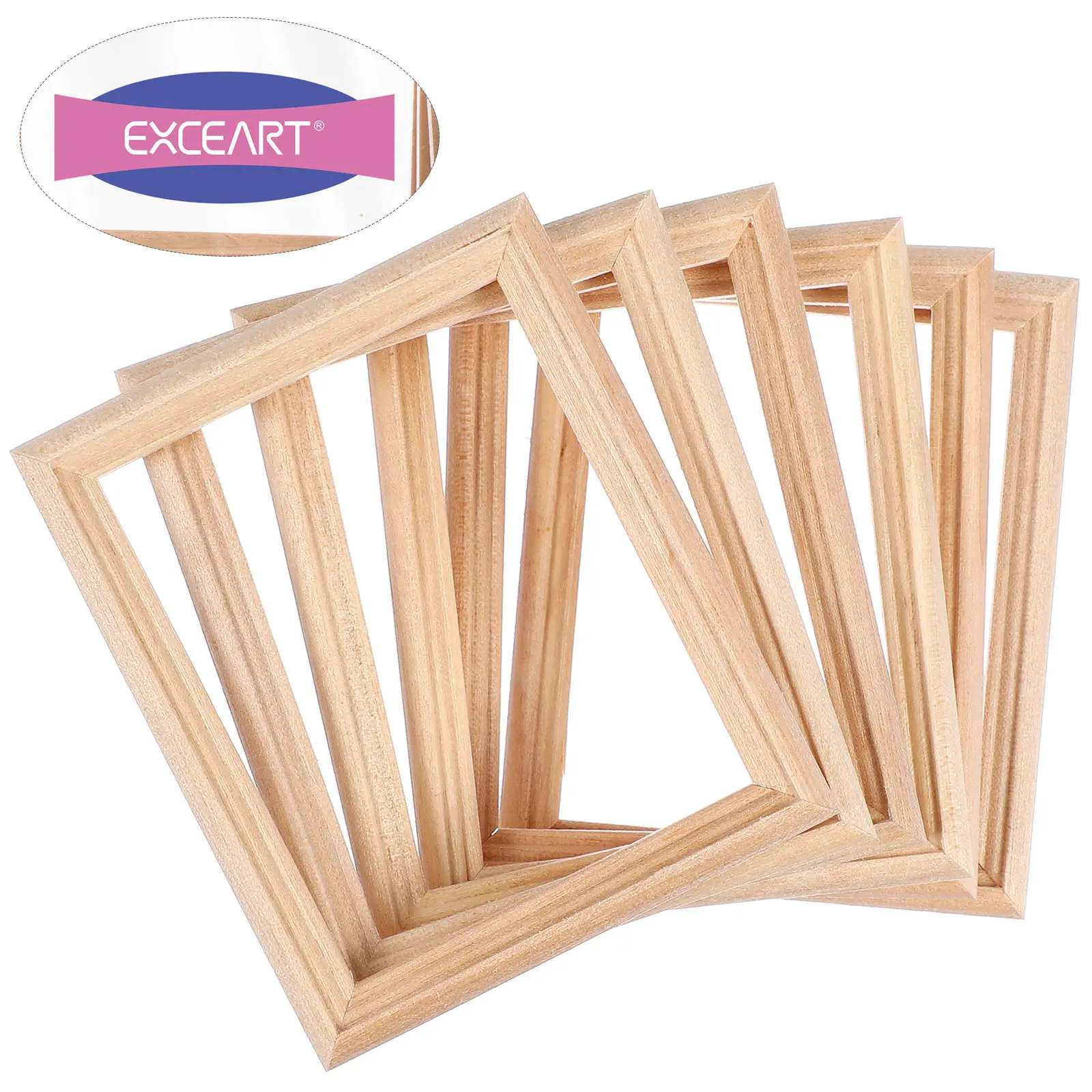 

Набор из 6 миниатюрных фоторамок под дерево: долговечные держатели для фотографий из натурального дерева, реквизит для кукольных домиков