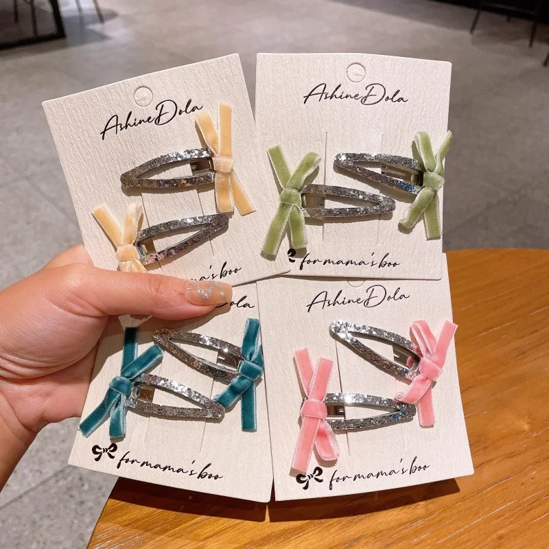 

Бархатная заколка для волос с розовым бантом для маленьких девочек, детская универсальная заколка ручной работы с бантом Bb, заколка для волос для девочек, заколка с краем, заколка для волос ZX07