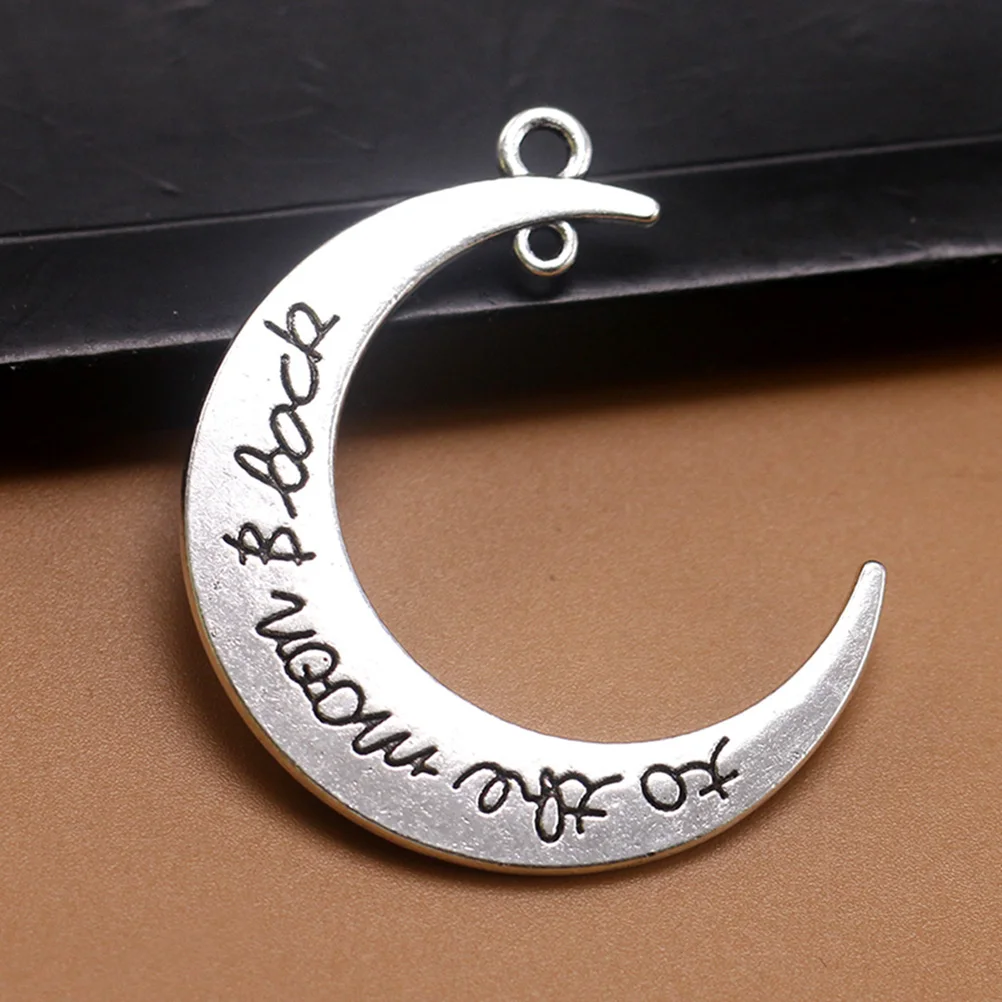 

10pcs Moon Pendant Alloy Charm Vintage DIY Jewelry Making Pendants Necklace Crafts Scrapbooking Project Accessory