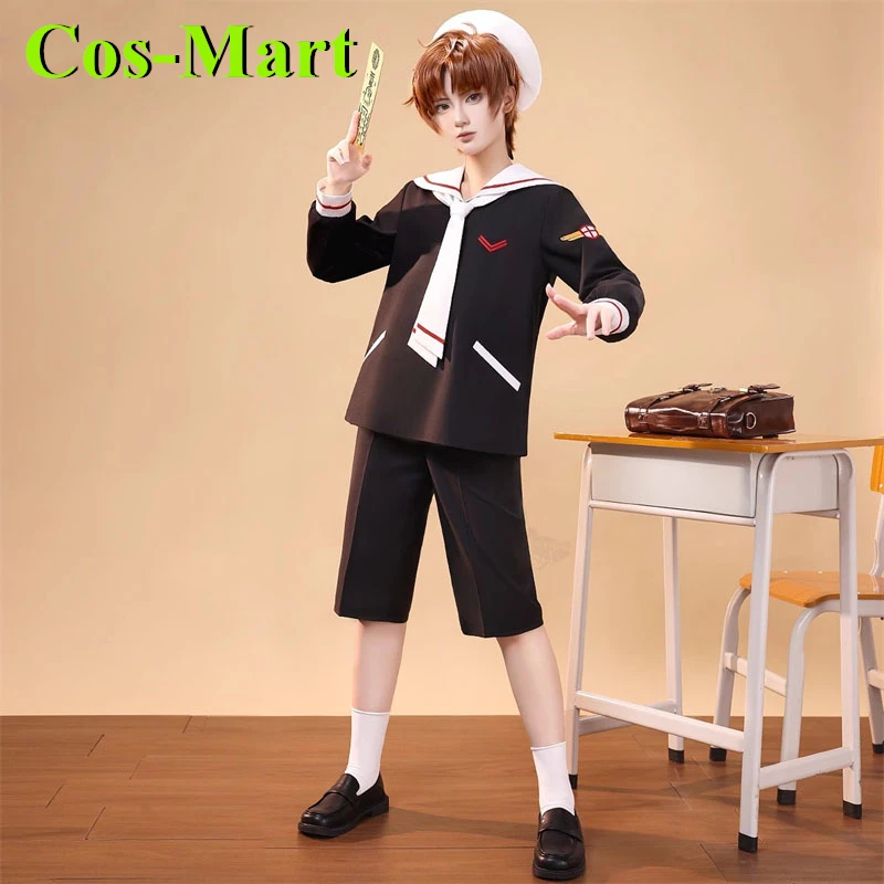 

Cos-Mart Cardcaptor Sakura LI SYAORAN Cosplay Costume JK School Uniform Black Role Play Clothing Hallowmas Sailor Suit Anime