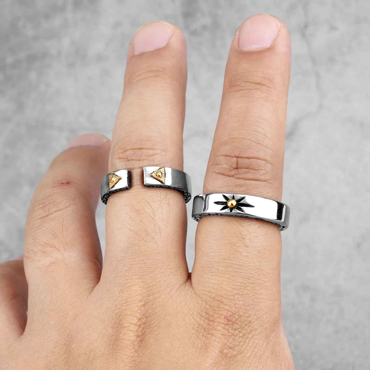 Vintage Freemason Masonic Stainless Steel Mens Rings Simple Hip Hop for Male Boyfriend Biker Jewelry Creativity Gift Wholesale