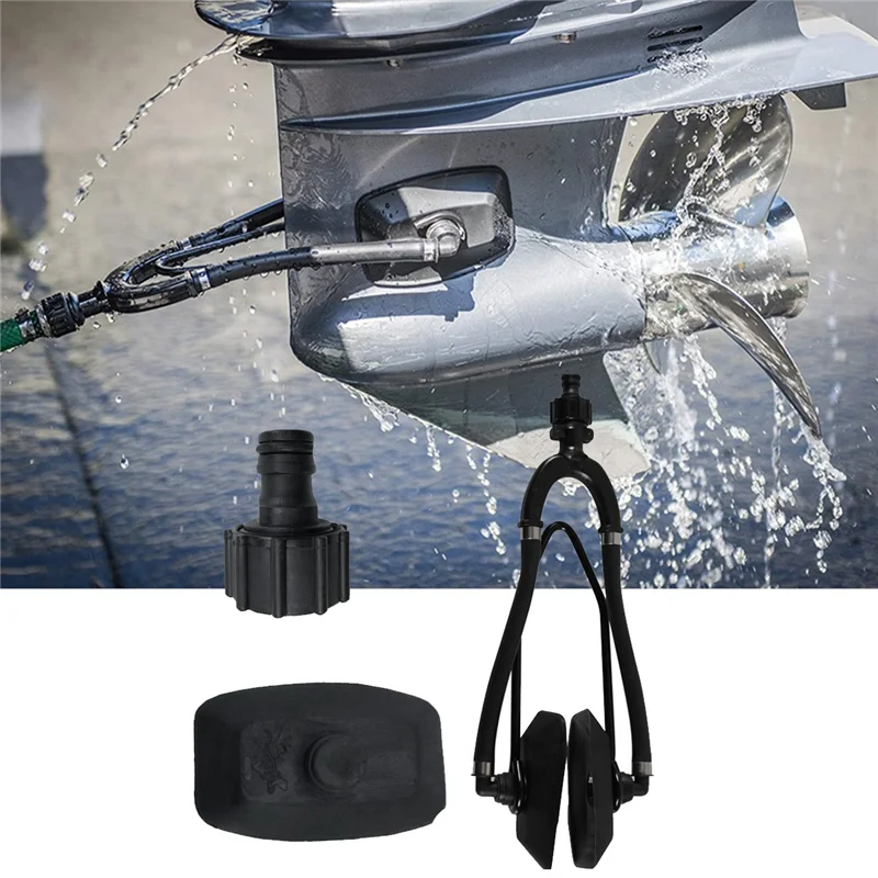 

#40Y Automotive Parts & Accessories,Outboard Muff Motor Flusher Boat Cleaning Engine Marine Tool Flushing,Black