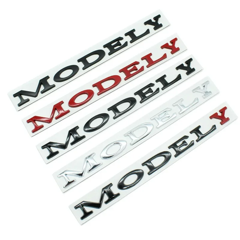 Model Y Logo Emblem for Tesla Model 3 Y S X Accessories Performance Badge Trunk Sticker Chrome 3D Decal Car Modification