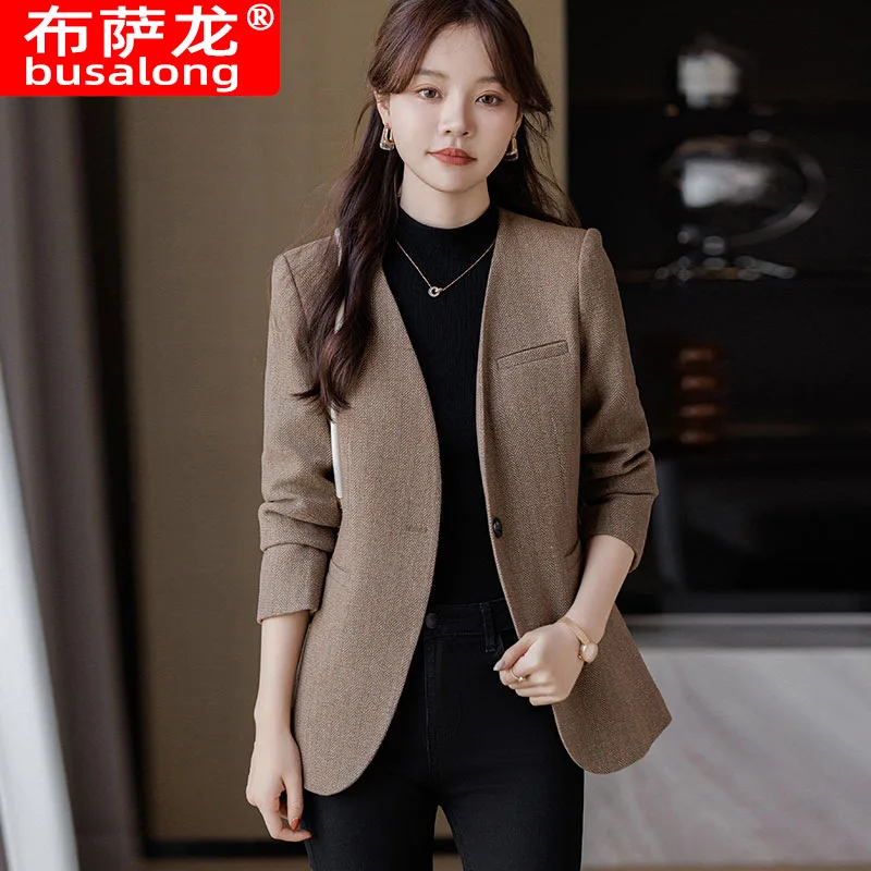 

Новый стильный модный костюм, повседневный женский профессиональный пиджак с длинными рукавами, официальная куртка, рабочая одежда1262