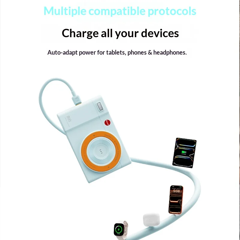 maoxin CCD Air Wireless Magnetic Fast Charging Power Bank Mini camera shape 10000mAh Ultra-Thin and Portable 22.5W High Capacity