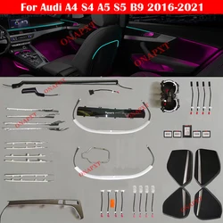 32 Colors For Audi A4 S4 A5 S5 B9 2016-2023 Car Center Console Dashboard Ambient Light LED Strip Cover Speaker Decorative Lamp