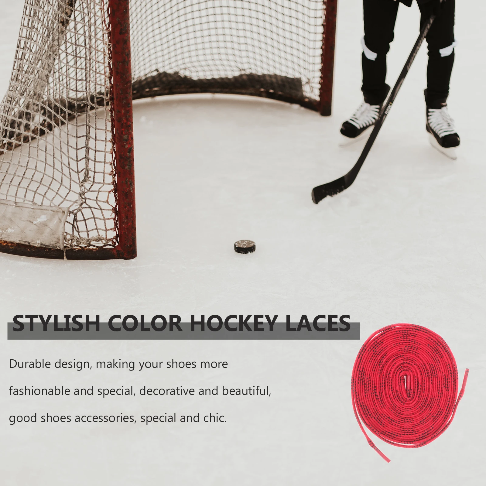 

1Pair Wear-Resistant Hockey Laces Professional Ice Skates Shoelaces Low Temperature Resistant Sports Shoe Ties