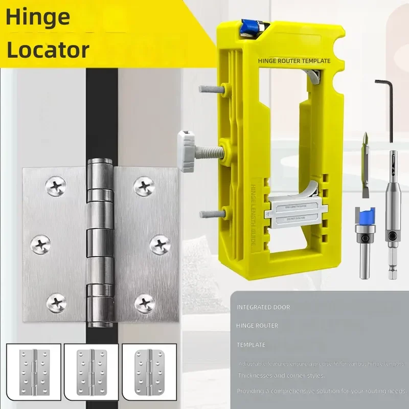 Door Hinge and Latch Mounting Kit Precision Cutting Scoring Mortise Formwork Template for Woodworking Installation