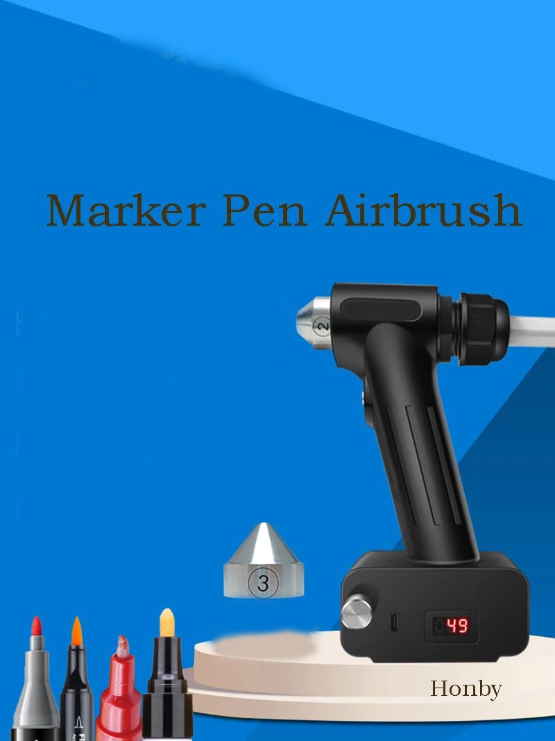 Marker Pen Airbrush Kit Draagbare Auto Mini Cordless Airbrush Voor Cake Decoreren Kunst Make-Up Nail Model Schilderij Modellering