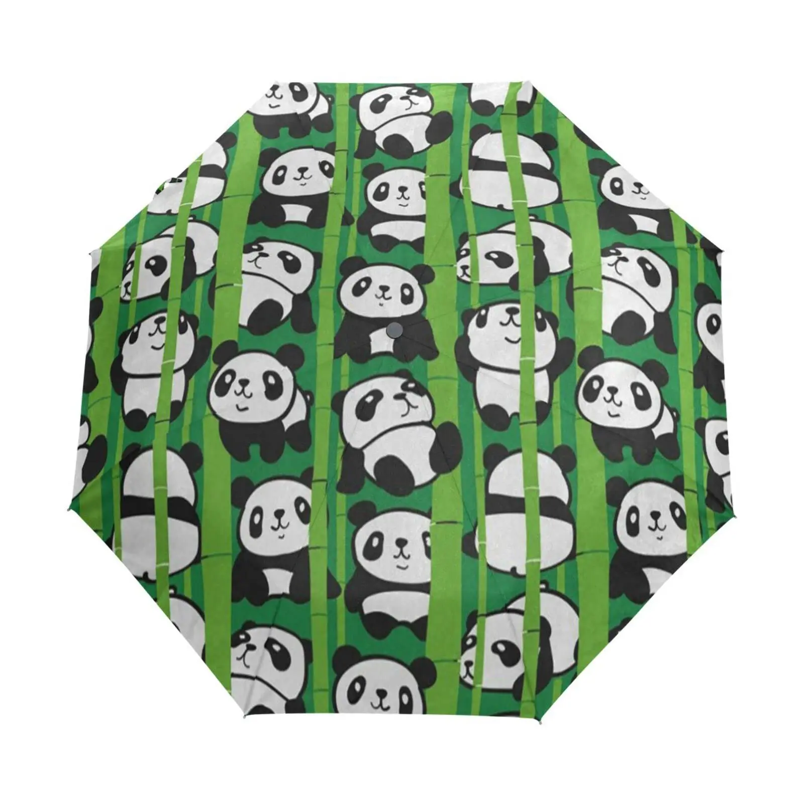 

Ветрозащитные дорожные зонты с милой мультяшной пандой, кавайный складной зонт от дождя с животными, компактный легкий для подростков, мальчиков и девочек, подарок