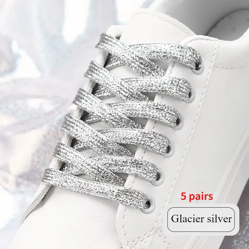 19 kleuren glanzend goud en zilver kleurrijke heldere schoenveters 100-140 cm sneakers schoenveters laarzen veters regenboog schoenveters string