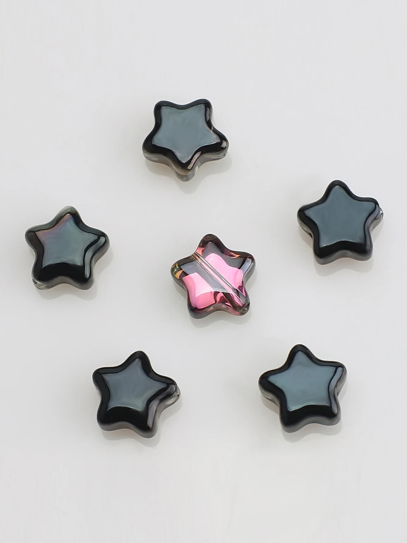 50 stks/partij Crystal Star Pendats 8mm Facet Glas Losse Kralen Handgemaakt Voor Sieraden DIY Maken Accessoires Groothandel In Bulk