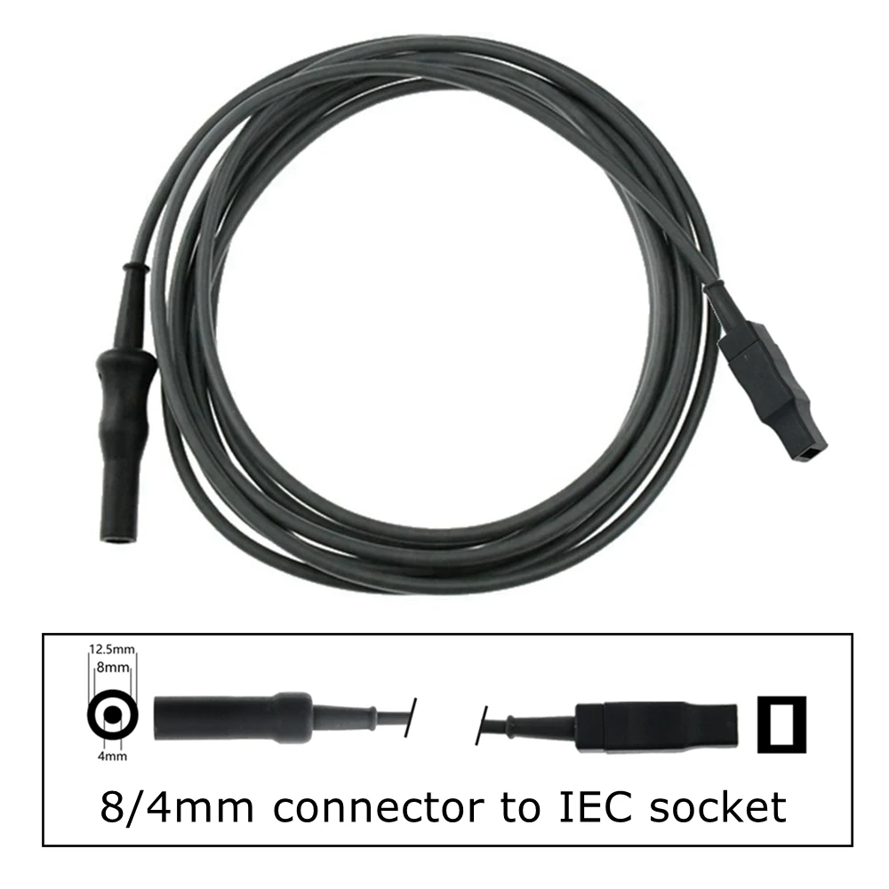 ESU-007A Reusable Monopole Forceps Cable 8/4mm Connector To Iec Socket Unipolar Laparoscopic Monopolar Cable Connector Surgical